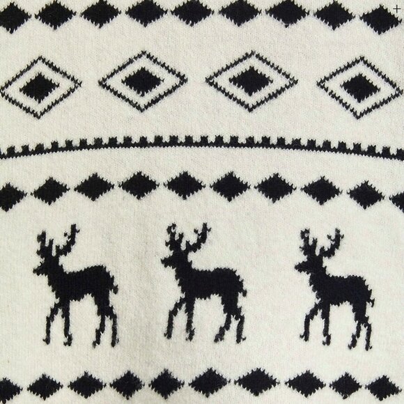 LOFT Fair Isle Reindeer Print Long Sleeve Pullover Sweater (NWT) - Picture 4 of 5